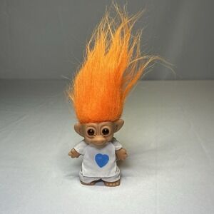 Vintage Troll With Bright Orange Hair Made In China
